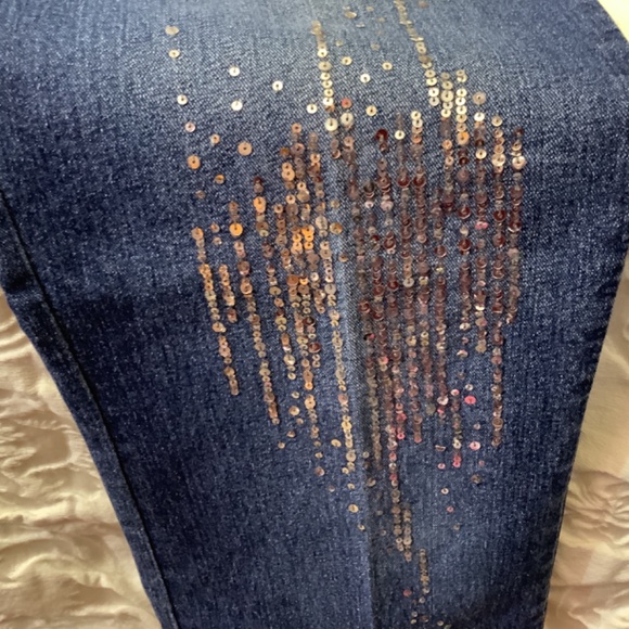 EUC Very Vera jeans sequins bling sz. 6P - Picture 5 of 11